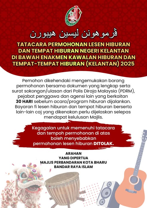 TATACARA%20PERMOHONAN%20LESEN%20HIBURAN%20DAN%20TEMPAT%20HIBURAN%20NEGERI%20KELANTAN%20DI%20BAWAH%20ENAKMEN%20KAWALAN%20HIBURAN%20DAN%20TEMPAT TEMPAT%20HIBURAN%20KELANTAN%202025
